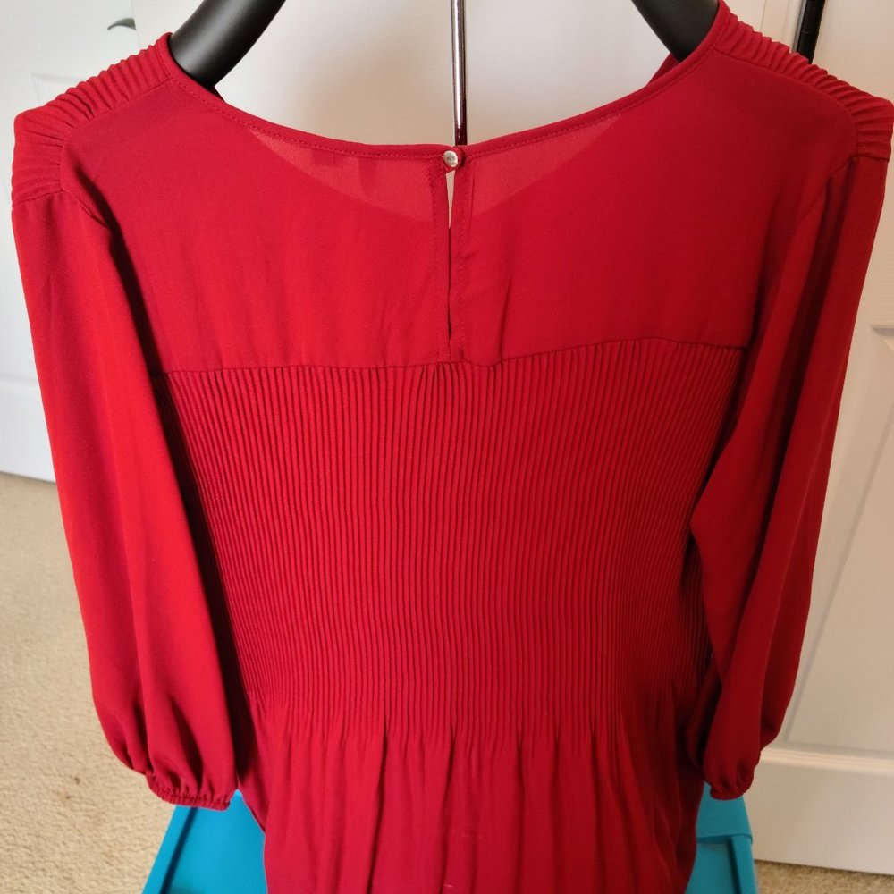 Ruby Red Flowy Top - Picture 3 of 4